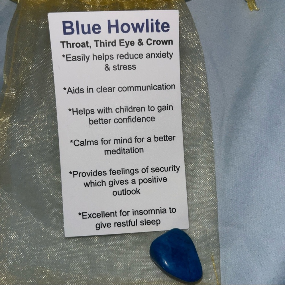 Blue Howlite Stone for Anxiety Relief
